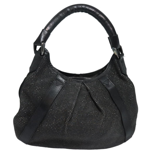 Burberry Luxury Studs Shoulder Bag Auth Ti1805 Leather Black