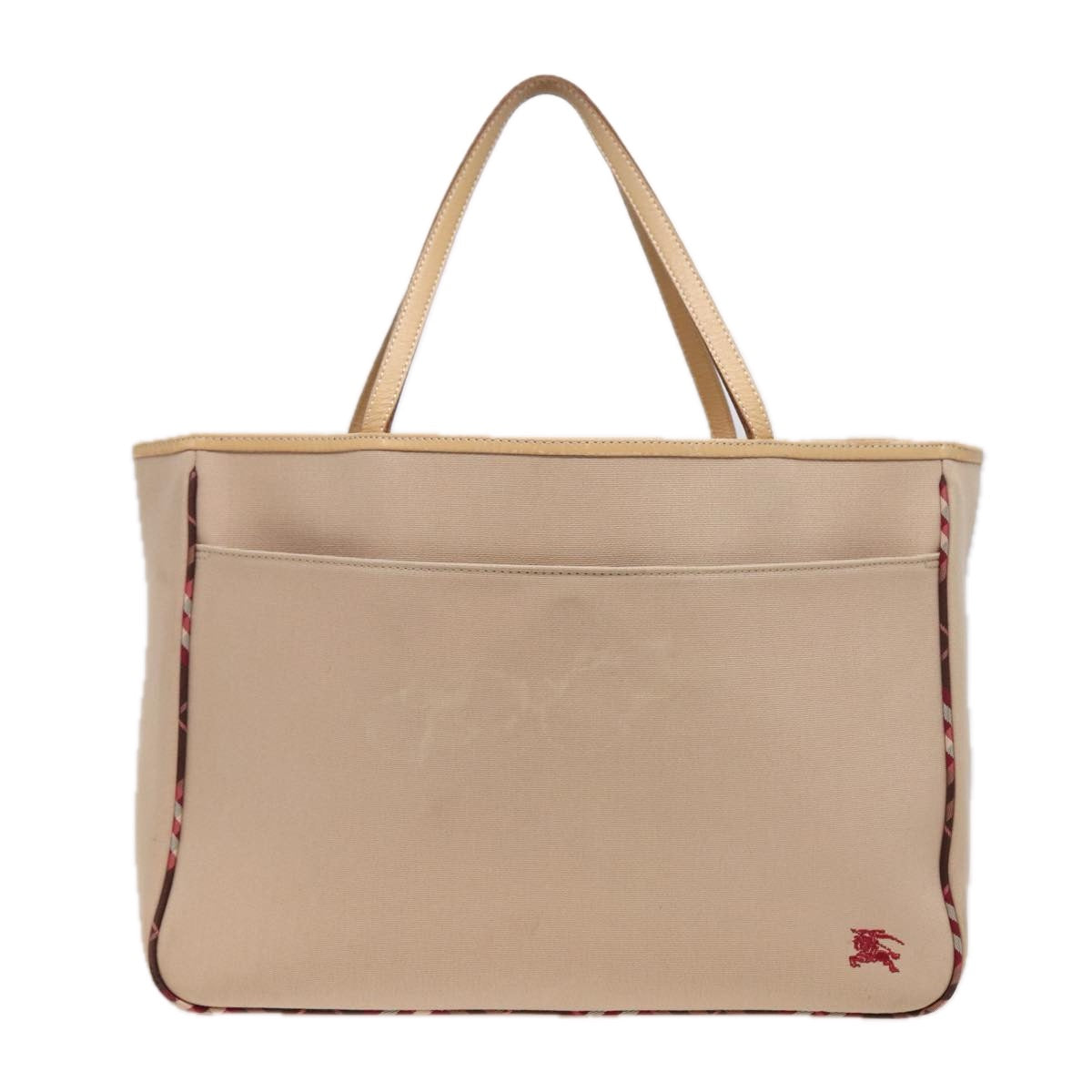 Burberry Luxury Nova Check Tote Bag Auth Ti1812 Canvas Beige