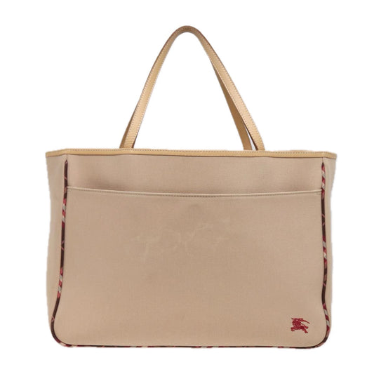 Burberry Luxury Nova Check Tote Bag Auth Ti1812 Canvas Beige