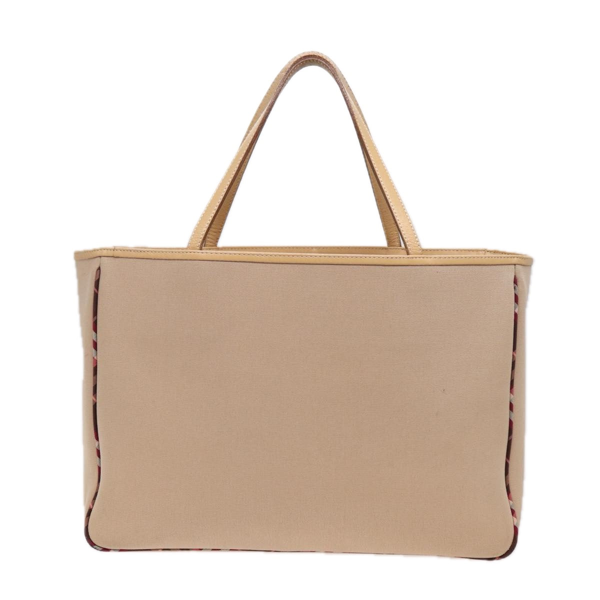 Burberry Luxury Nova Check Tote Bag Auth Ti1812 Canvas Beige