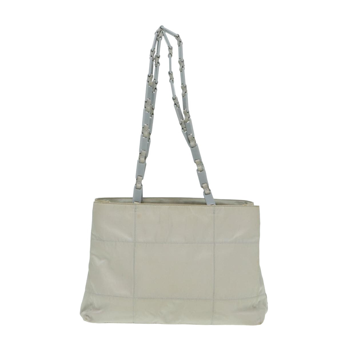 Prada Shoulder Bag Auth Nylon Gray Gray Auth Ti1817