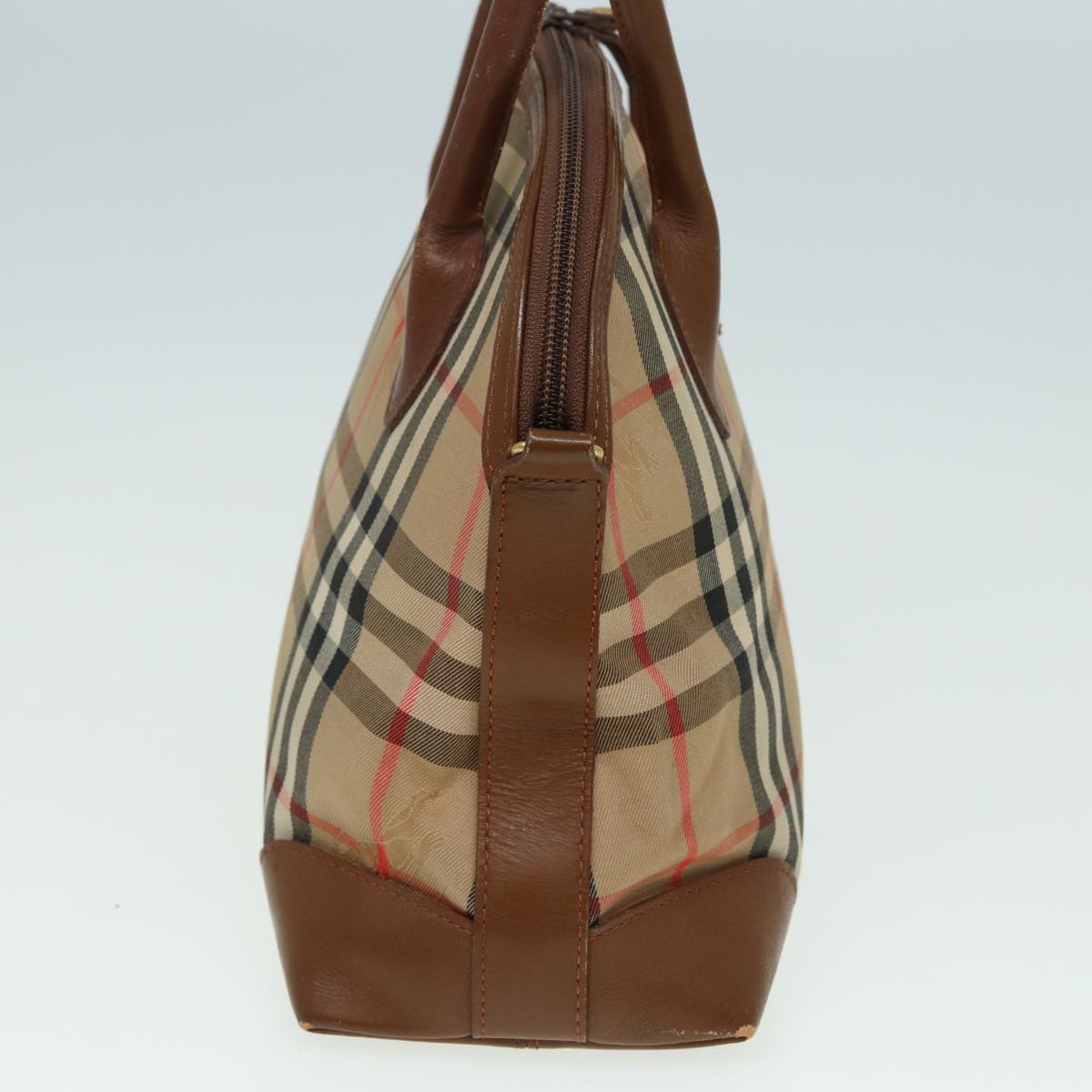 Burberry Luxury ss Nova Check Hand Bag Auth Ti1856 Canvas Beige Travel Bag
