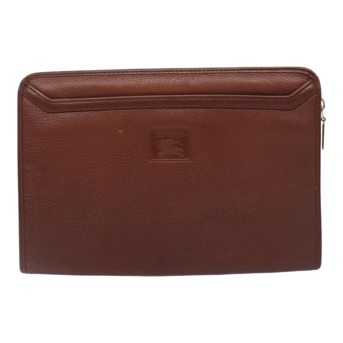 Burberry Luxury ss Clutch Bag 2Set Auth Ti1987 Leather Brown