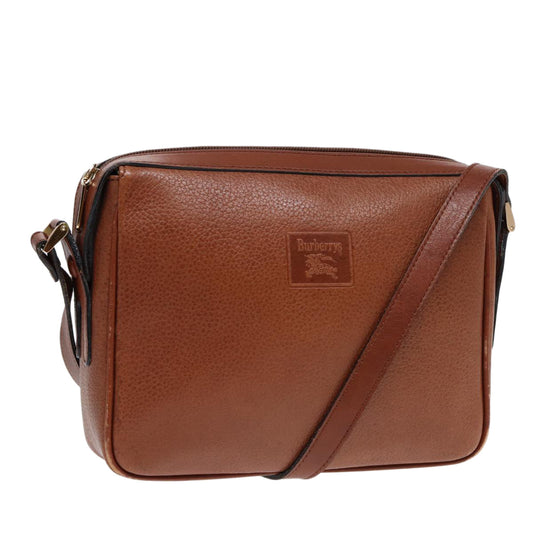 Burberry Luxury ss Shoulder Bag Auth Ti2030 Leather Brown Gold