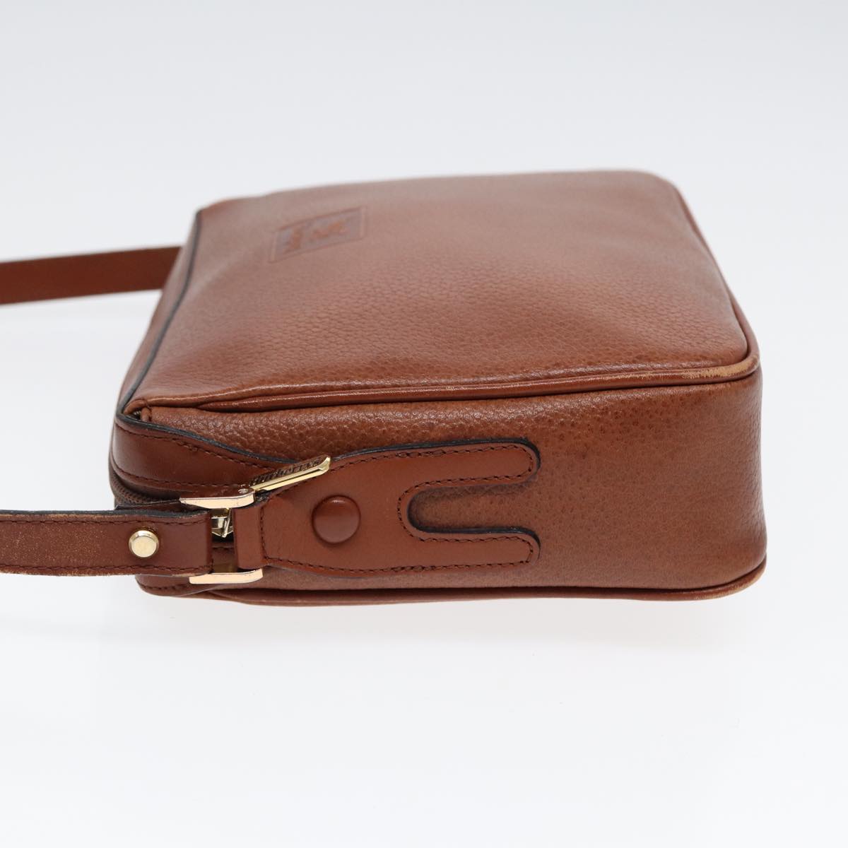 Burberry Luxury ss Shoulder Bag Auth Ti2030 Leather Brown Gold