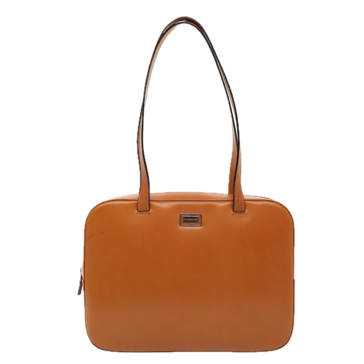 Burberry Luxury Shoulder Bag Auth Ti2043 Leather Brown Silver