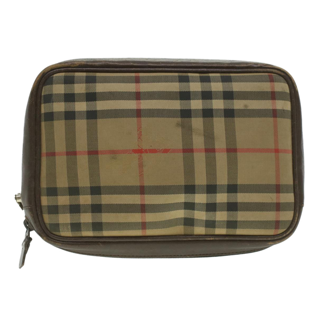 Burberry Luxury ss Nova Check Clutch Bag Auth Ti943 Nylon Beige