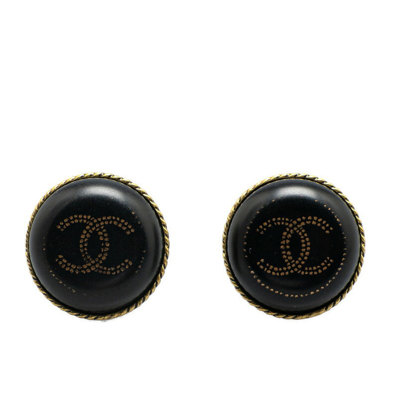 Chanel Gold-Plated Plastic Coco Mark Earrings Jewelry