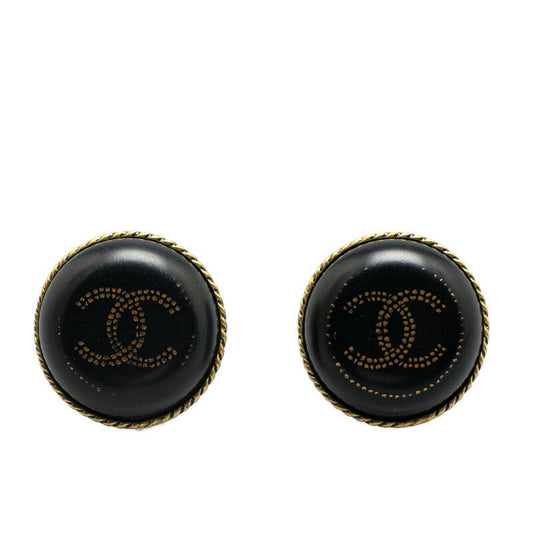 Chanel Gold-Plated Plastic Coco Mark Earrings Jewelry