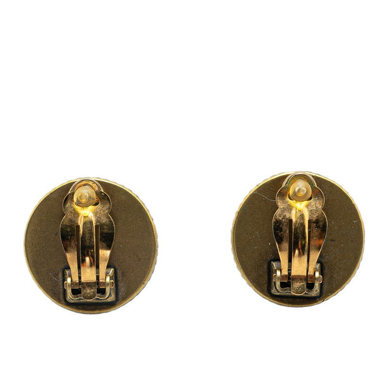 Chanel Gold-Plated Plastic Coco Mark Earrings Jewelry