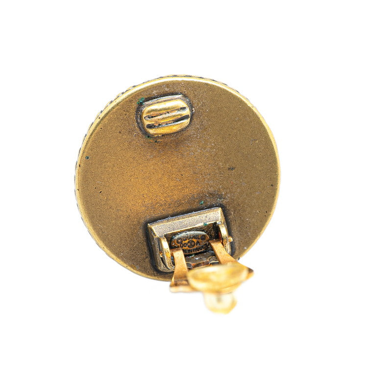 Chanel Gold-Plated Plastic Coco Mark Earrings Jewelry