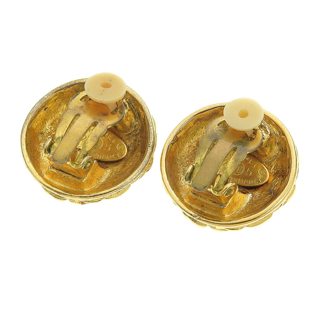 Chanel Coco Mark Logo Matelasse Earrings Jewelry