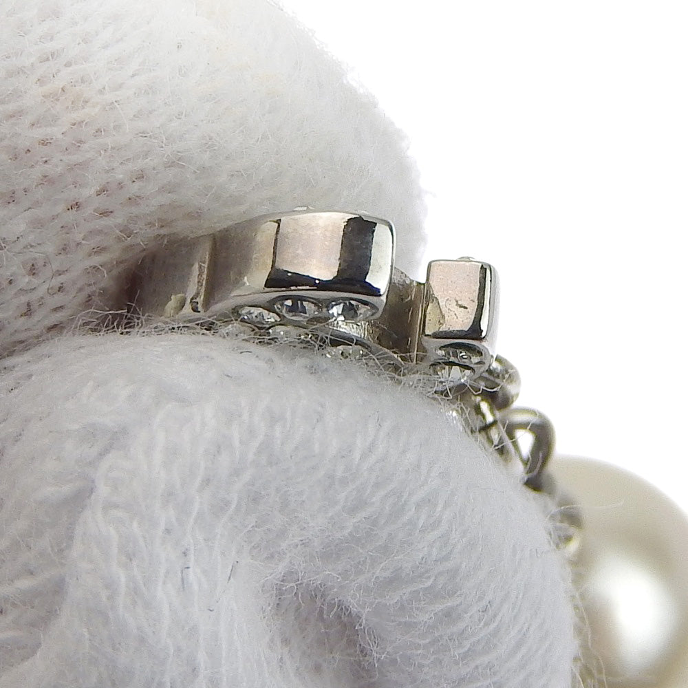 Coco Mark Pearl Rhinestone Necklace With Fake