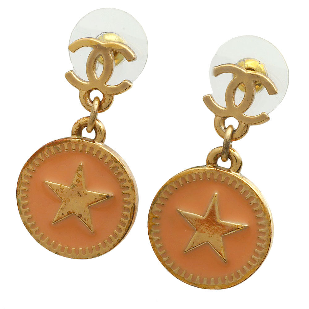 Chanel Coco Mark Star Motif Earrings Jewelry