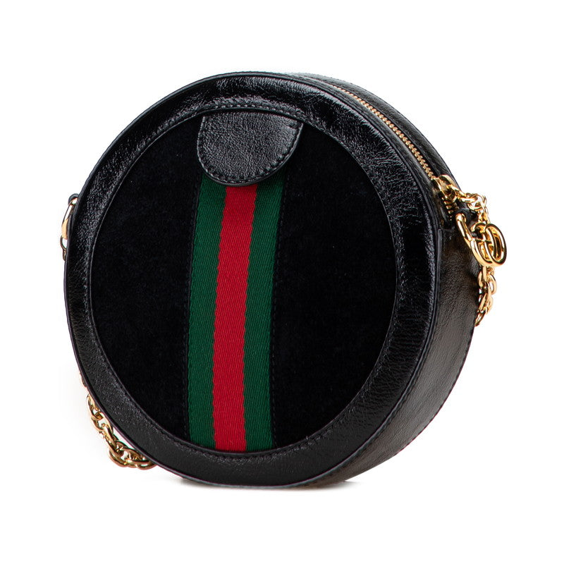 Gucci Ophidia Patent Shoulder Bag Leather Suede