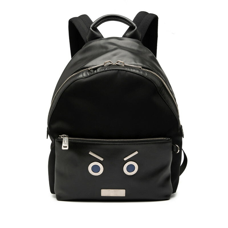 Fendi Face Backpack Leather Nylon