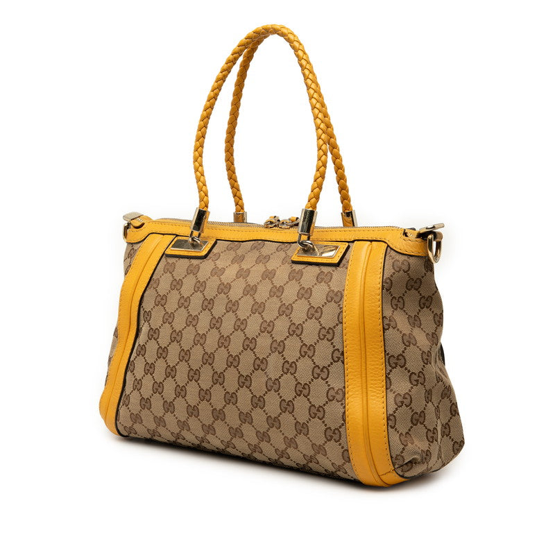 Gucci Bamboo 2Way Bag Canvas Travel Bag Bag 8