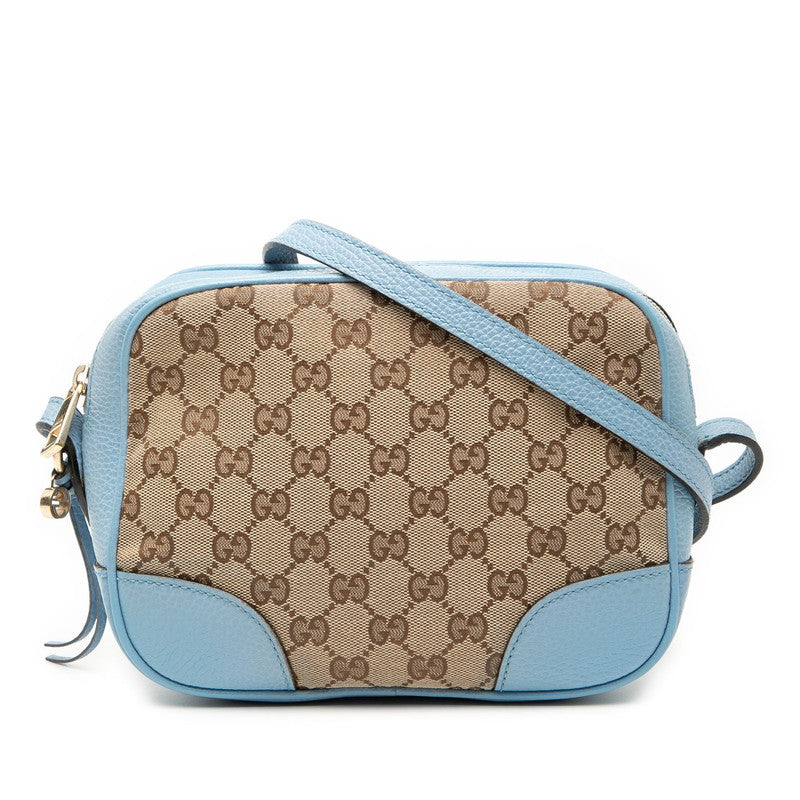 Gucci Shoulder Bag Leather Canvas 48