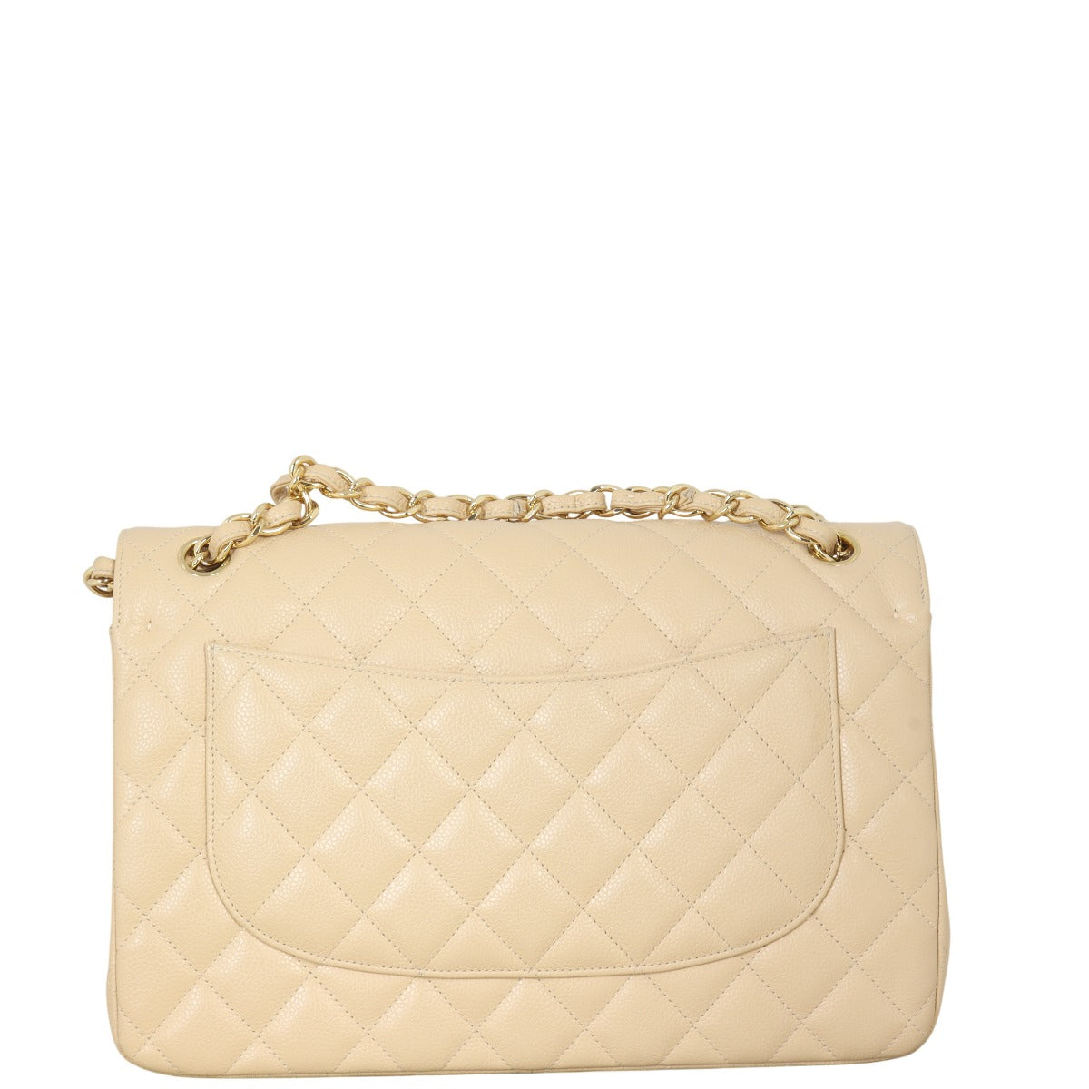 Chanel Classic Double Jumbo Caviar Handbag Quilted Pink Crossbody Bag