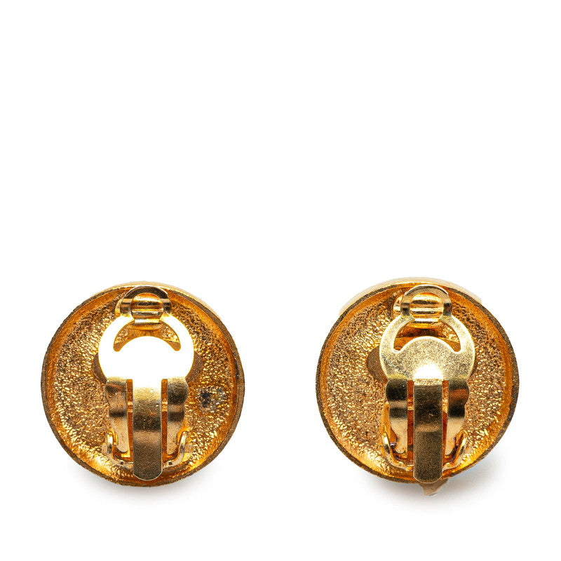 Chanel Gold Plated Coco Mark Earrings Jewelry