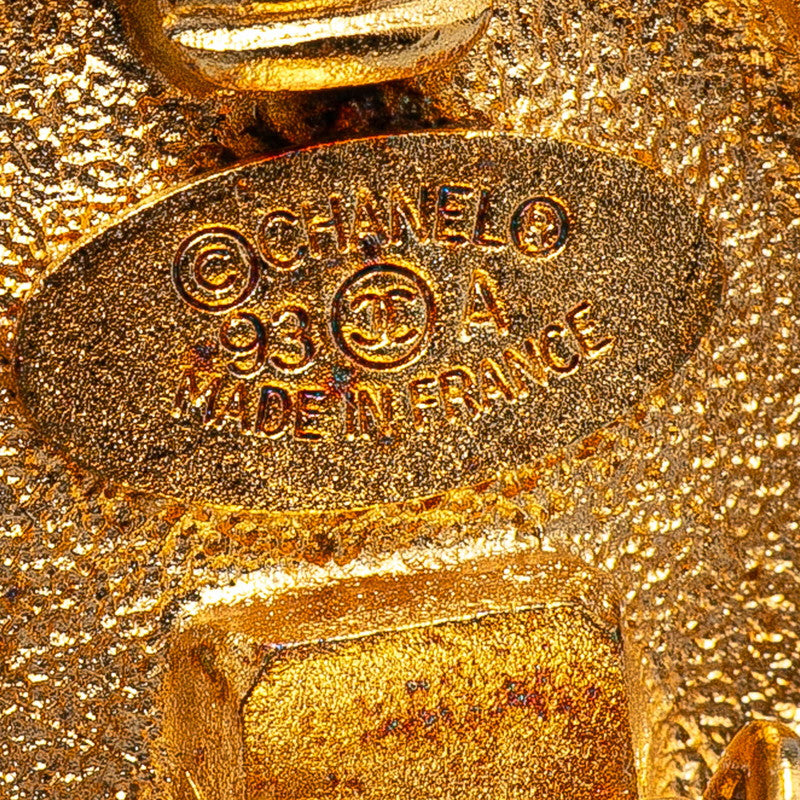 Chanel Gold Plated Coco Mark Earrings Jewelry