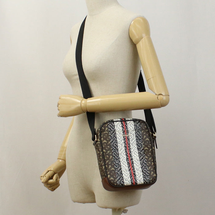 Burberry Shoulder Bag Diagonal Cross Sling Bag Pvc Unisex Brown
