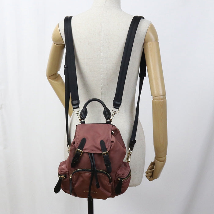 Burberry Backpack Backpack Acrylic Women Nylon Pink