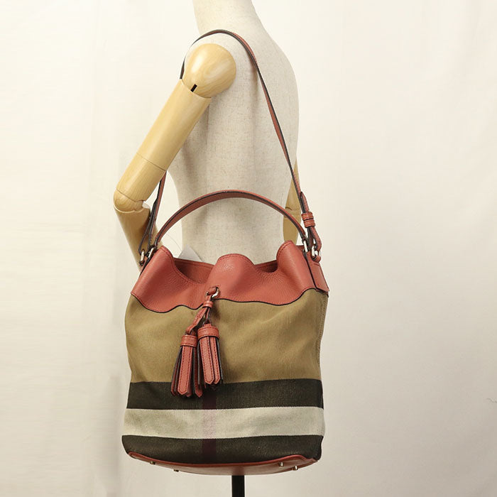 Burberry Shoulder Bag Nova Check Mega Check Tassel 2Way Multicolor Bucket
