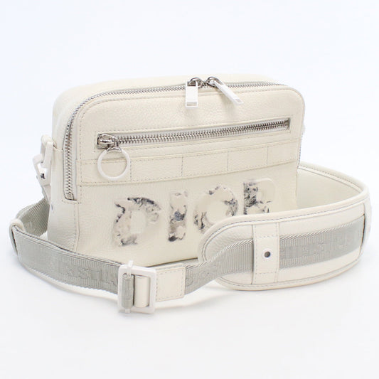Dior Christian Sfpo Ywm H E Shoulder Bag Leather White