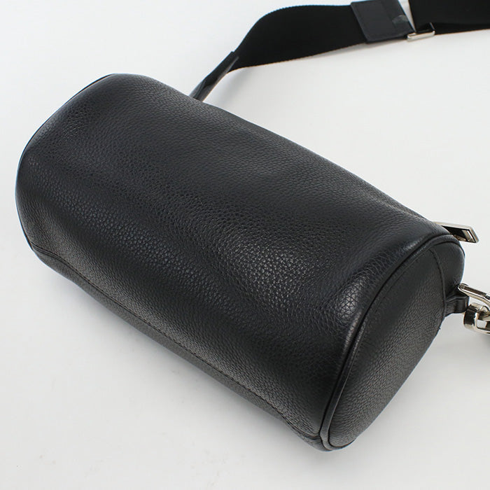 Dior Christian Roller Atelier Diagonal Shoulder Bag Unisex Leather Black