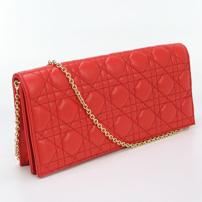 Dior Shoulder Bag Canage Lady Chainshoulder Bag Lambskin Black