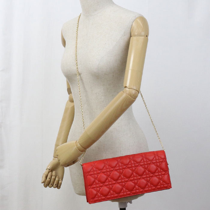 Dior Shoulder Bag Canage Lady Chainshoulder Bag Lambskin Black