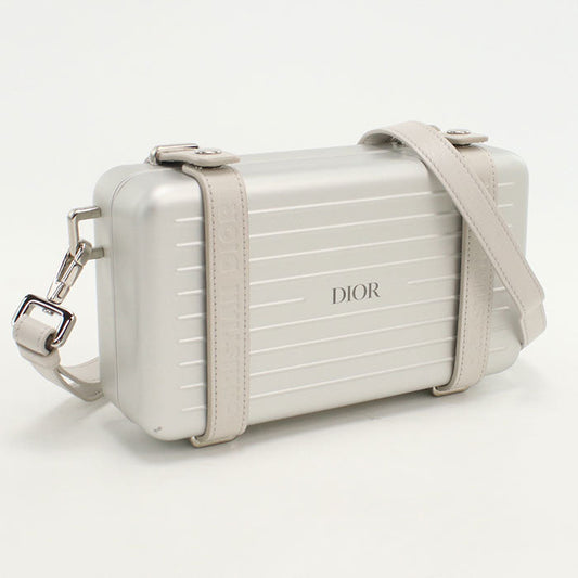 Dior Personal Crossbody Bag Collaboration Aluminum Unisex Silver