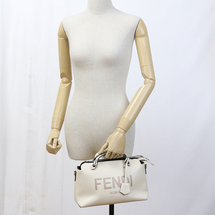 Fendi 8Bl146 Handbag By The Way 2Way Handbag Women Leather White Medium Travel Bag