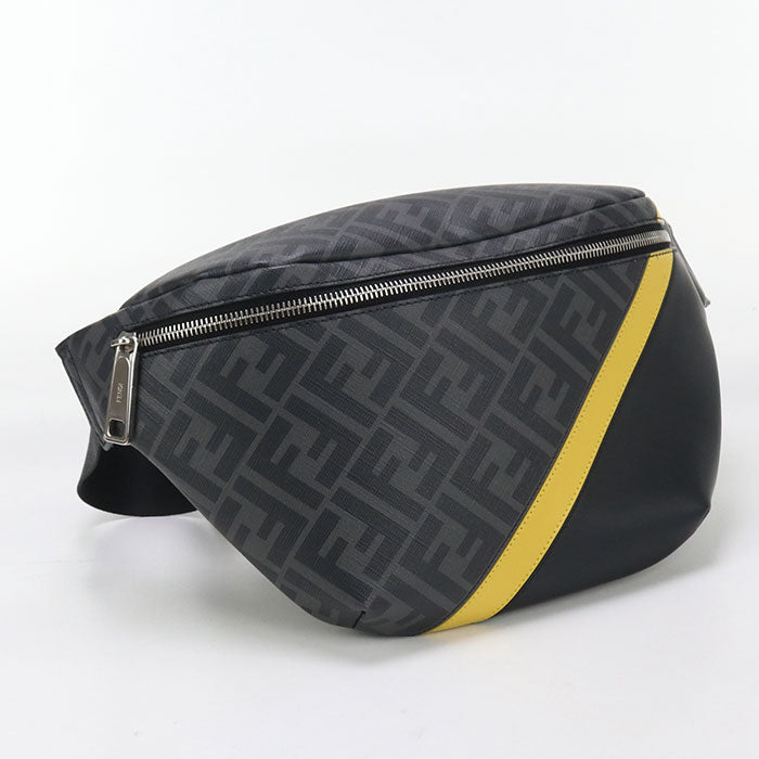 Fendi 7Va562 Belt Bag Diagonal Body Bag Pvc Mens Black