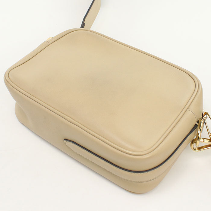 Fendi 8Bt287 Diagonal Shoulder Bag Women Leather Beige