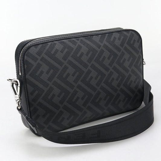 Fendi 7M0286 Alka Camera Case Diagonal Shoulder Bag Pvc Leather Black