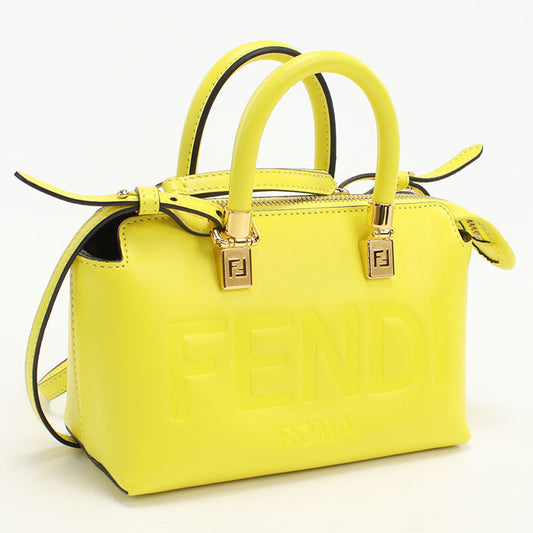 Fendi 8Bs067 By The Way Handbag Women Leather Yellow Mini Travel Bag