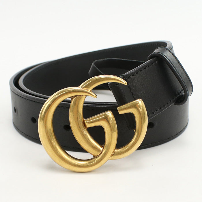 Gucci AP00T belt GG Marmont Double Leather Black Accessory