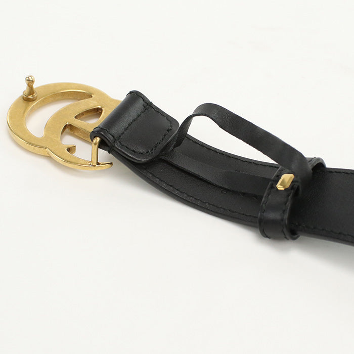 Gucci AP00T belt GG Marmont Double Leather Black Accessory