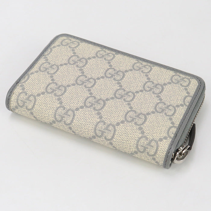 Gucci coin purse GG Supreme Zip Gray Handbag