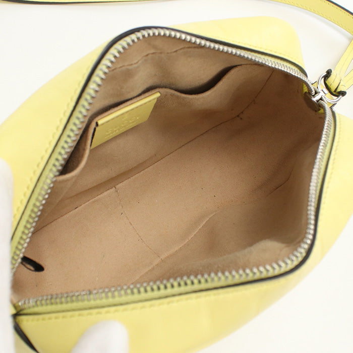 Gucci GG Marmont camera Yellow Quilted Leather Mini Crossbody Bag