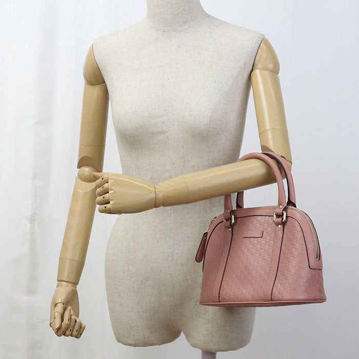 Gucci 2WAY Micro Guccisima Leather Pink Handbag