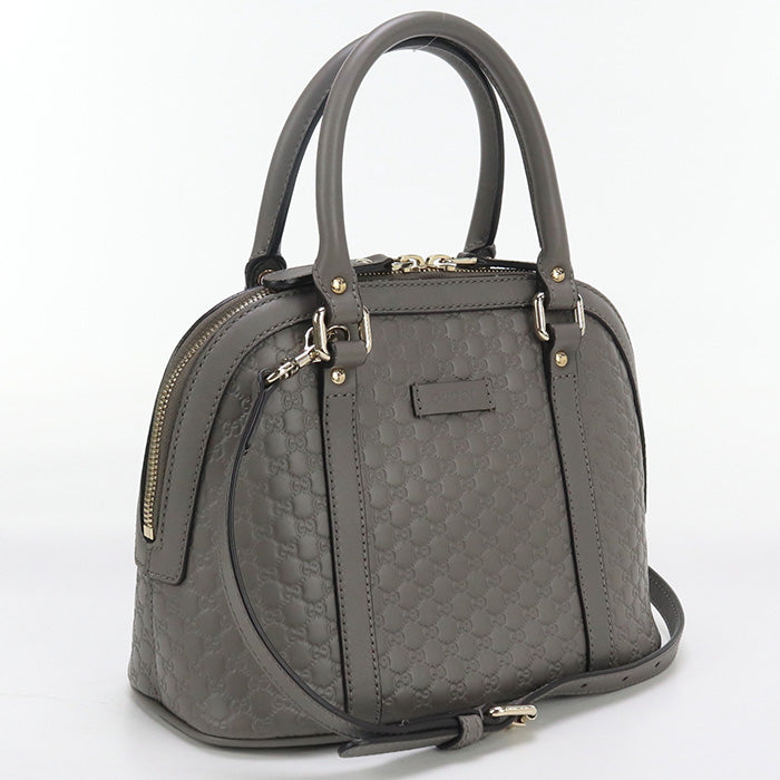 Gucci BMJ1G 2WAY Micro Guccisima Leather Gray Handbag