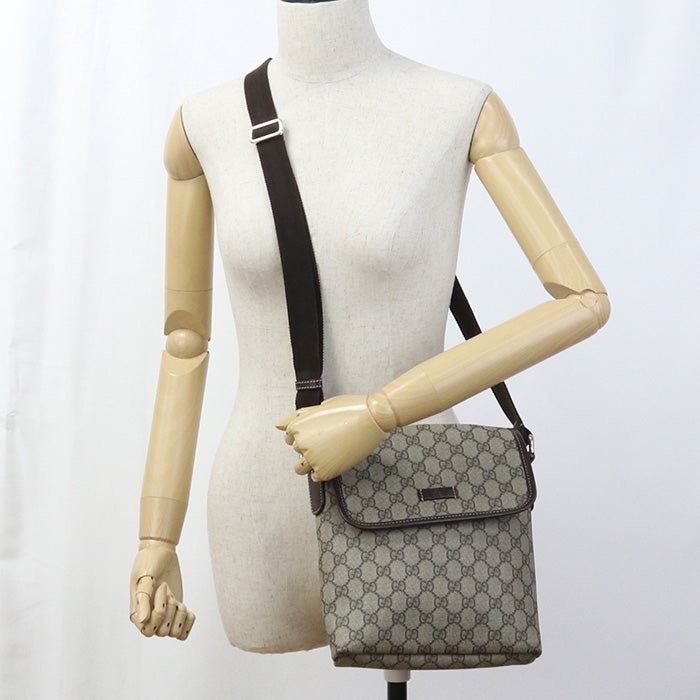 Gucci GG Supreme Diagonal GG Supreme Canvas Beige Shoulder Bag
