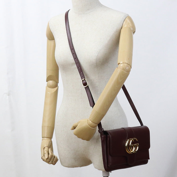 Gucci GG Marmont Diagonal Leather Red Shoulder Bag