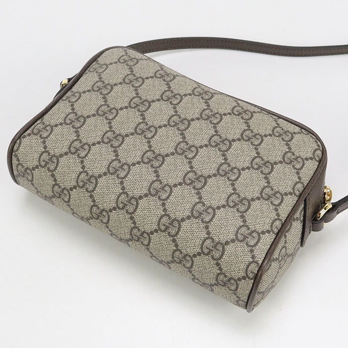 Gucci Ofidia Diagonal GG Supreme Leather Beige Mini Shoulder Bag