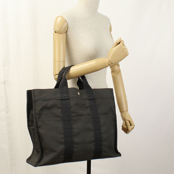 Hermes Her Line Mm Tote Bag Unisex Canvas Gray Usdhe99370011