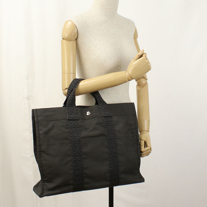 Hermes Her Line Mm Tote Bag Unisex Canvas Gray Usdhe99372011