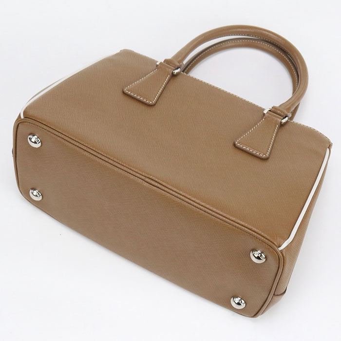 Saffiano Bag Galleria Tote Bag Women Leather Brown